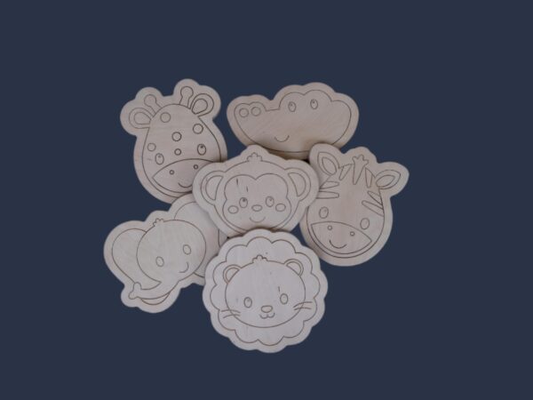 Staptegels Wilde Dieren Blanco